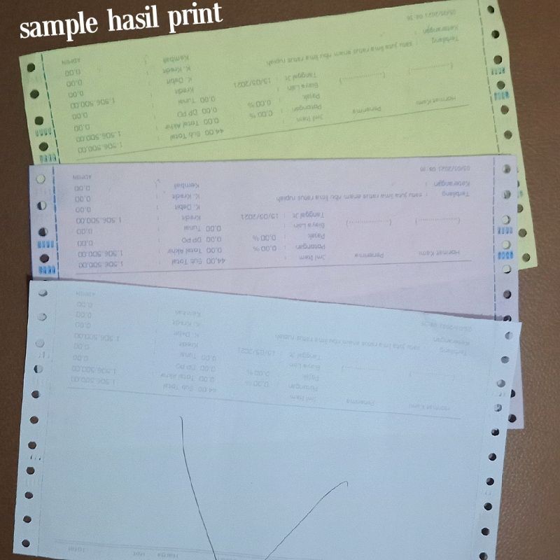 

kertas continuous form 3ply set 9.5x11"dibagi 2