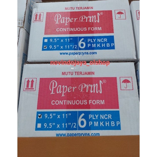 

Continuous Form 6 Ply PAPERYNS 9.5 X 11 - Kertas Komputer Murah 6ply