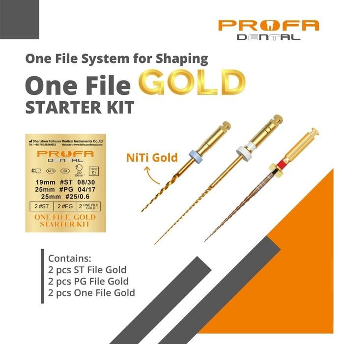 

Promo Endofile One File Gold Starter Kit Profa // Endo File // Endodontics Tbk