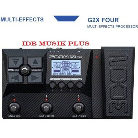 Ready- Multi Efek Gitar Zoom G2X Four + Adaptor Zoom Ad-16E Original Zoom