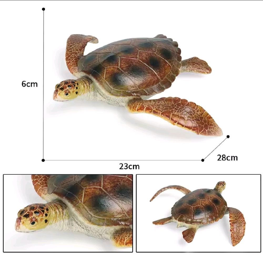 Furin Kura Kura Penyu Mainan Binatang Laut Karet Simulasi Hewan Sea Animal