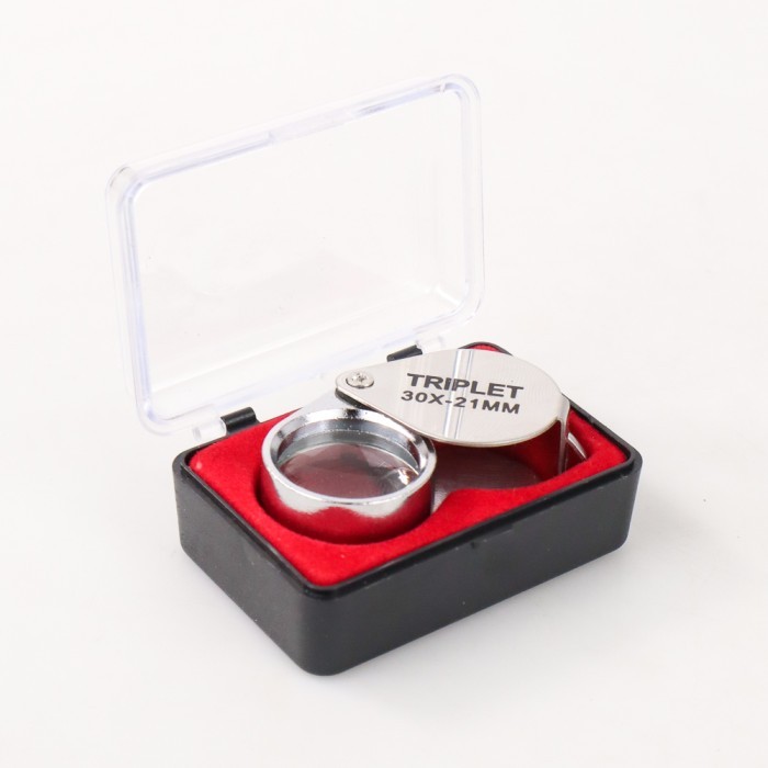 

Ready JT Kaca Pembesar 30X Handhled Magnifying Glass Lup Jewelers 21mm