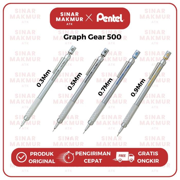 

Ready JT Pensil mekanik/Mechanical Pencil Graphgear 500 Pentel (Pcs)