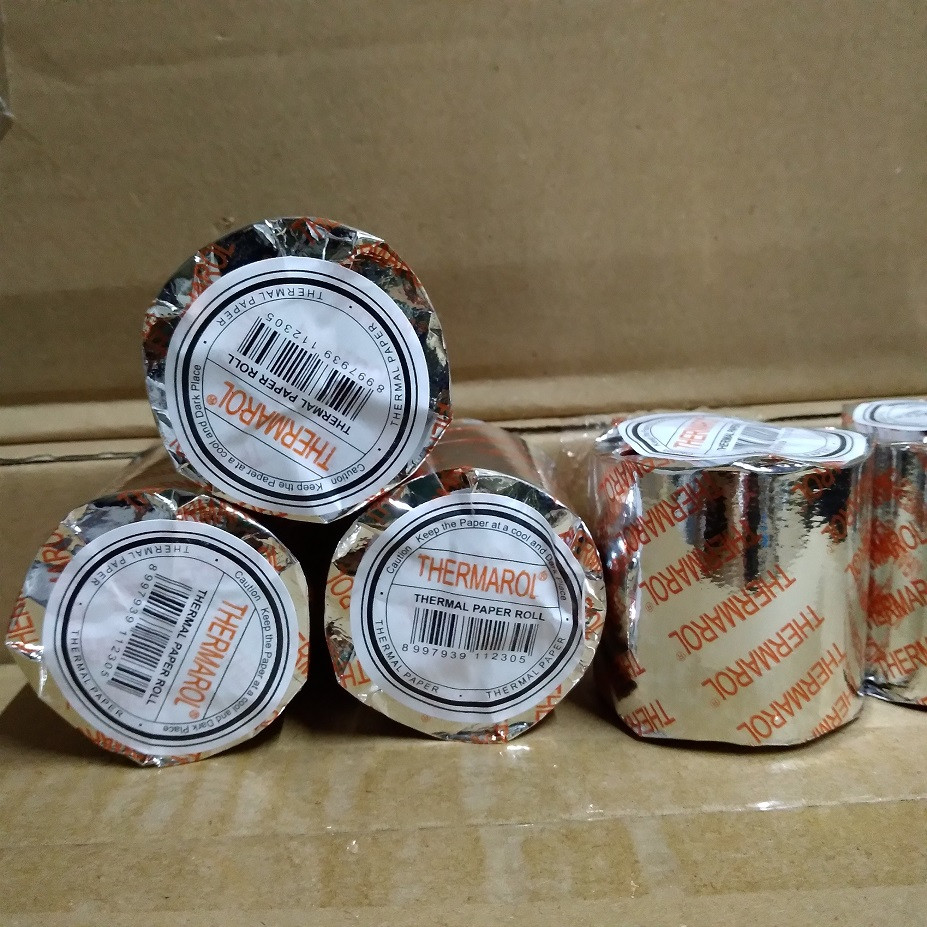 

kertas thermarol 48mm x 30m core 1/2inch 1 dus isi 100 roll