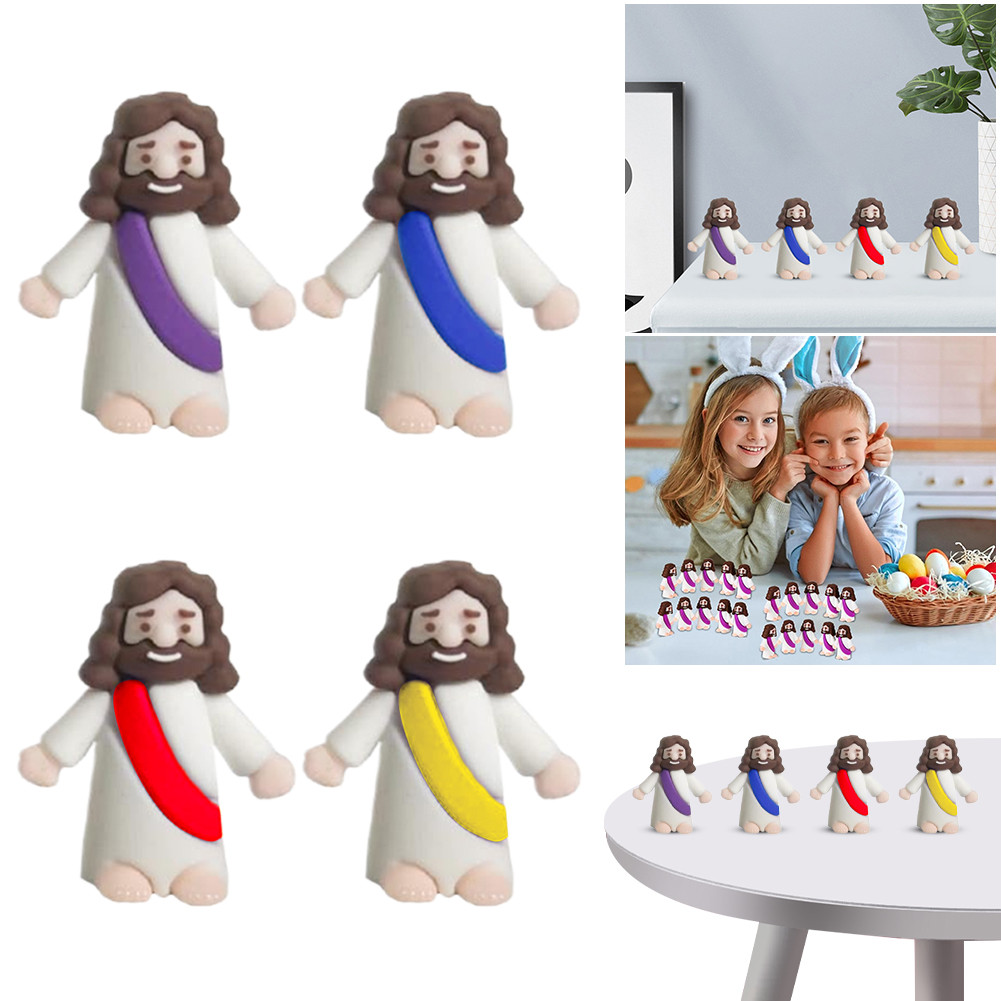 24 Pcs Easter Little Jesus Figurine Christ Savior Jesus Figurines Tiny Jesus Figurine Bulk Easter Je