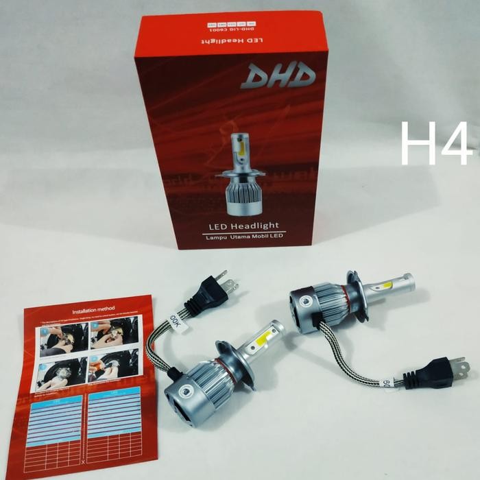 PREMIUM Led Soket H4 DHD, Putih, Sepasang