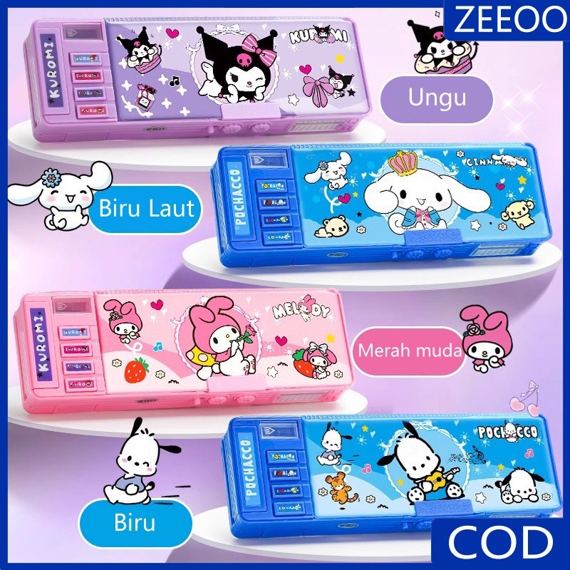 

Tempat Kuromi Pensil Password Multifungsi Lapis Ganda Berkapasitas Besar Lucu Sandi Kotak Pensil