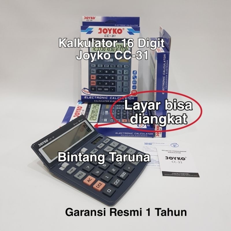 

Kalkulator Joyko CC31 Calculator Joyko CC-31 Kalkulator 16 digit Joyko CC31