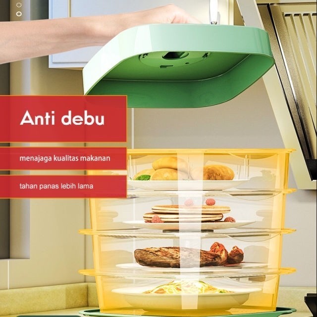 [Expert] Tudung Saji Tempat Penyimpan Makanan Susun Pemanas Food Steamer