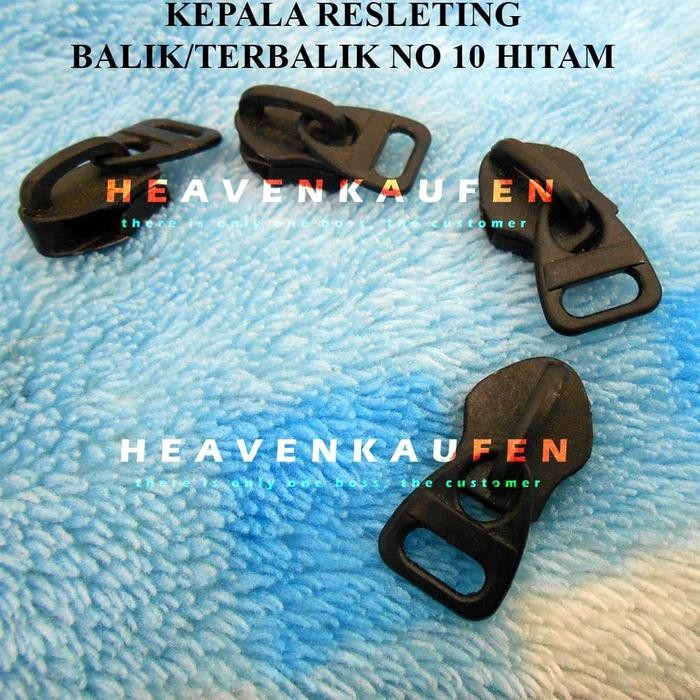 PREMIUM Kepala Resleting Kepala Zipper Terbalik Balik Besar No 10 Hitam Murah