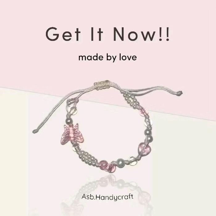 PREMIUM [TG026] ASB - Gelang Tali Serut Giok Gelang Manik Gelang Tali Giok Premium