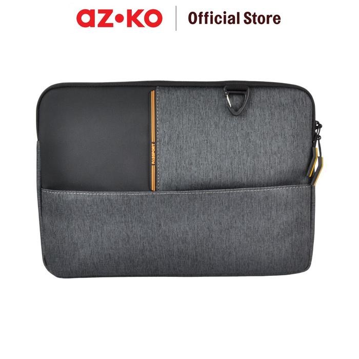 AZKO Passport Filson Tas Laptop - Abu-Abu Tas Jinjing Selempang Laptop Laptop Bag Tempat Penyimpanan