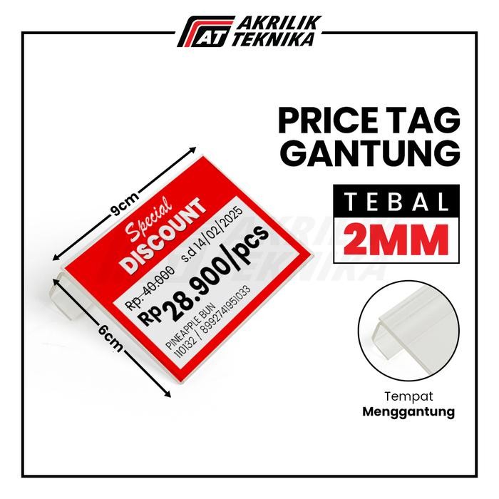 

AKRILIK PRICE TAG / DISPL GANTUNG RAK DISPL