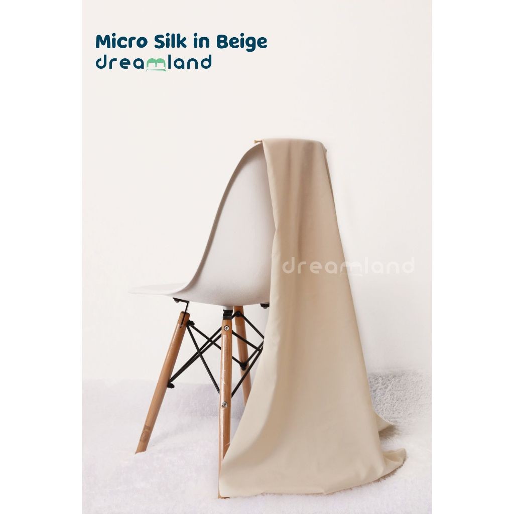 S3NdToday,,Beige Color Kain Ecer Micro Silk Polos Asterina by Star per 0.5 meter kain sprei - kain p