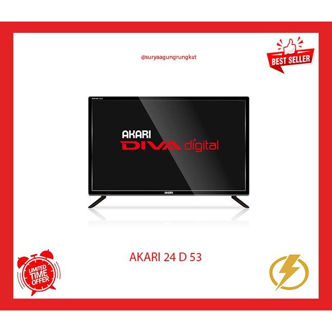 DIGITAL LED TV AKARI 24 INCH USB HDMI - 24 D 53