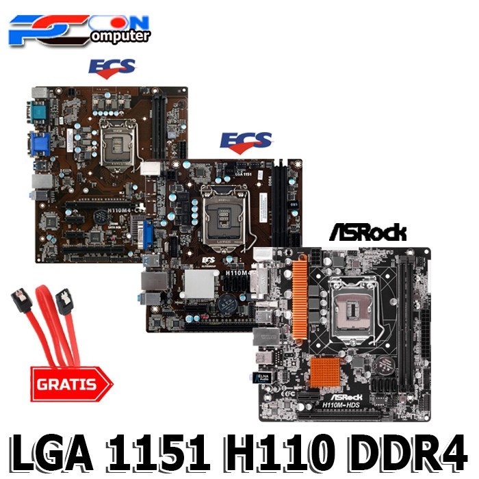[Expert] Mainboard Motherboard Mobo LGA 1151 H110 MSI ONBOARD DDR4