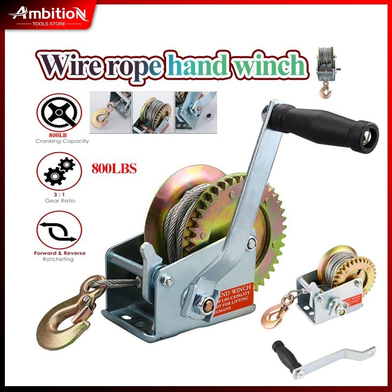 [2024 baru]Wire Rope Hand Winch Kualitas Tinggi Hand WinchHand Winch / Boat Winch / Katrol Manual