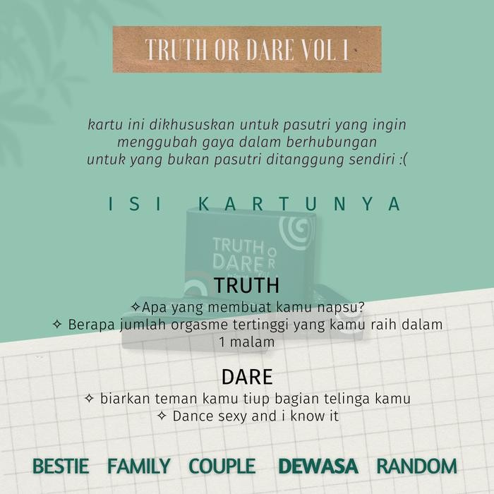 jayAbadi-- Truth or dare vol 1 (Edisi Dewasa) - TerExtream