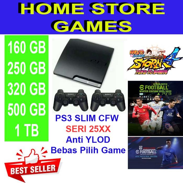 Seru- Ps3 Ps 3 Slim Cfw Playstation 3 Seri 25Xx Hdd 500 Gb Full Game