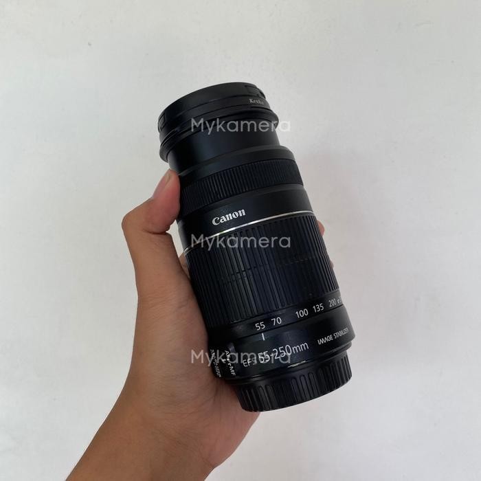 lensa tele Canon 55 - 250mm is ii mulus second
