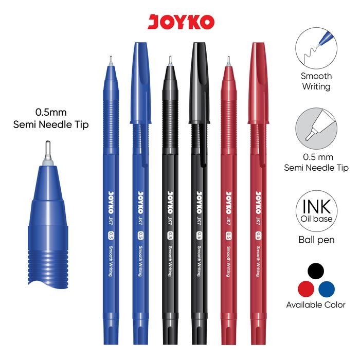 

Ready JT JOYKO BALL PEN BLACK BLUE RED JK7 PENA PULPEN JOYKO JK7 HITAM BIRU MERAH JK7 LUSIN [12PCS]