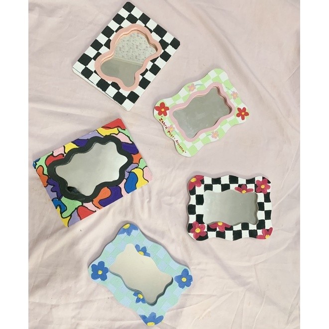 ReadyYaa-- cermin aesthetic cermin lucu cermin kecil kaca aesthetic