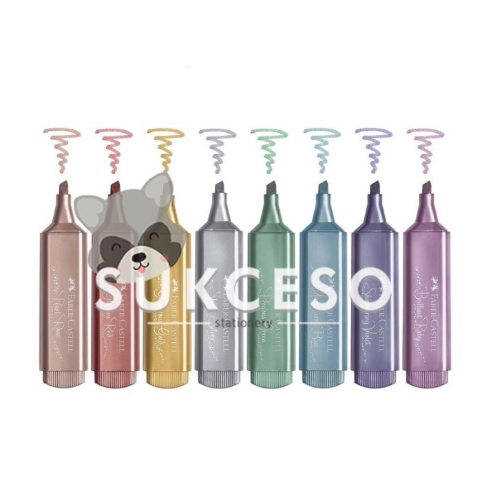 

Ready JT Faber Castell Highlighter Textliner 46 Metallic / Penanda Metalik Lucu