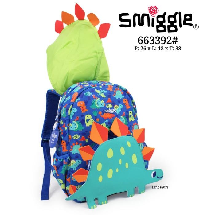 Tas Smiggle Junior Backpack Dino Stegosaur