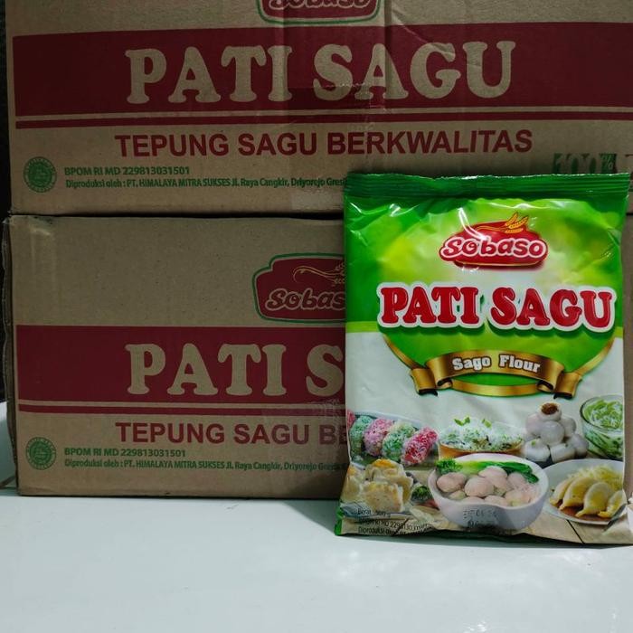 

Terlaris- 1 Dus Tepung Pati Sagu / Sagu Aren Sobaso 500 Gr
