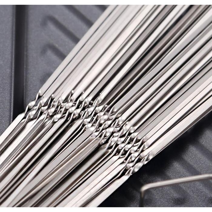 Tusuk Sate Stainless Steel isi 100pc/Tabung Penyimpanan Tusuk Sate BBQ