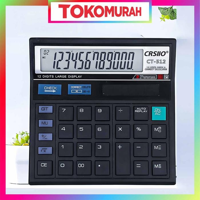 

S020 12 Digit Kalkulator Check / Kakulator Dagang Besar / Calculator Ct 512
