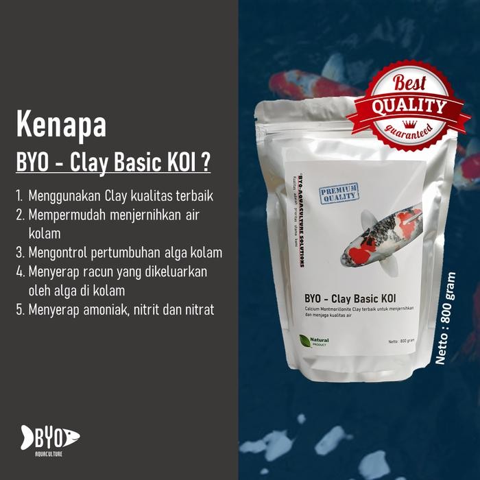 Pawretty- Clay Koi - Penjernih Kolam Koi / Clay Basic (Murni Clay)