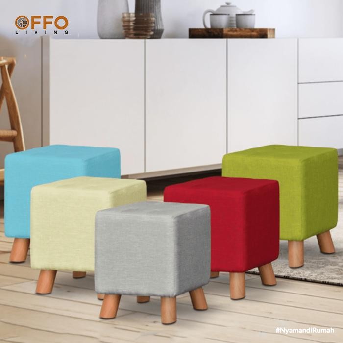 Terlaris Offo Living Furniture - Sofa Puff Monica Square Kursi Sofa