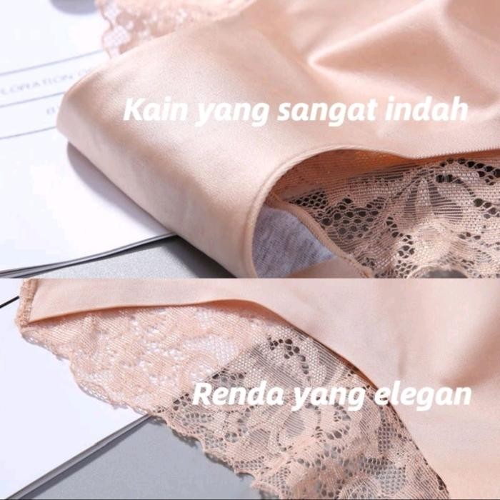 1 lusin Celana dalam renda sexy import sutra Polos Seamless Wanita