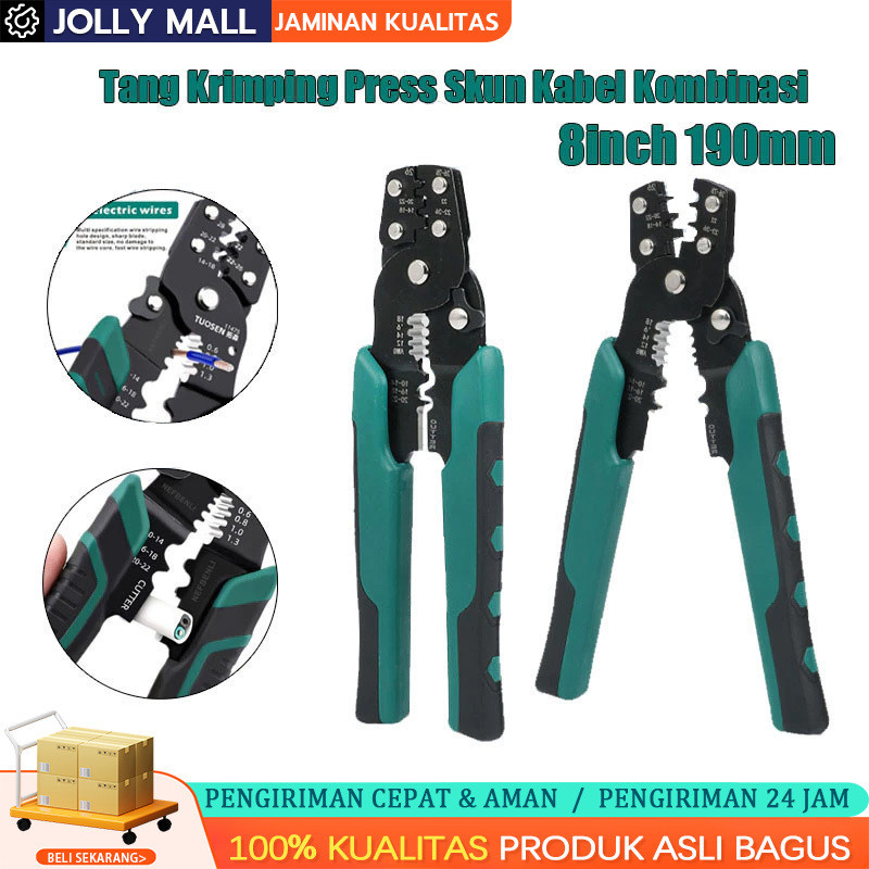 Tang Krimping Press Skun Kabel Kombinasi / Tang Potong Kupas Kabel Multifungsi / Tang Press Skun /