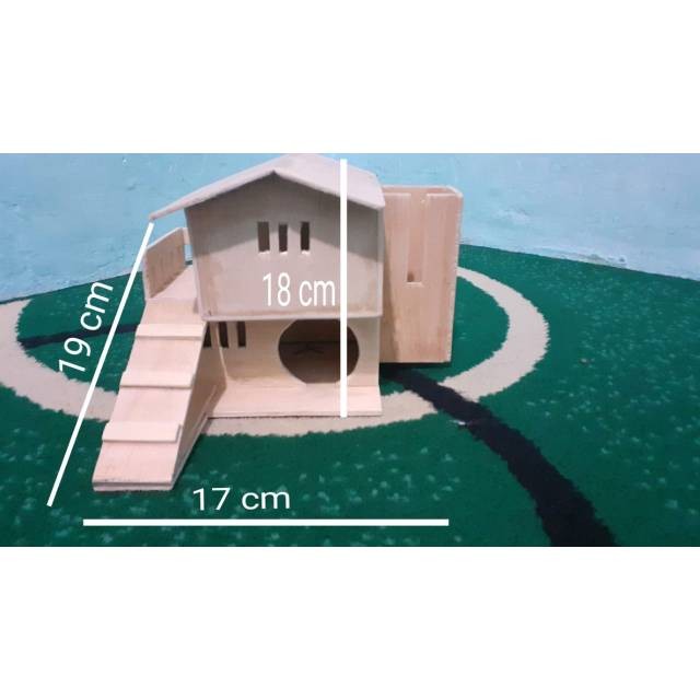 Rumah Hamster + Tempat minum Kayu