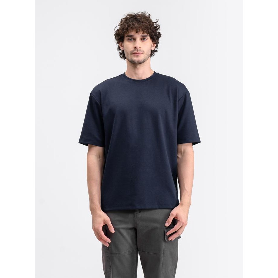 LIVEHAF - BOXY EASE TEE NAVY