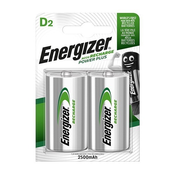 BATERAI ENERGIZER RECHARGE POWER PLUS SIZE D / TYPE D / HR14 BATRE BESAR RECBLE NIMH 1.2V 2500MAH