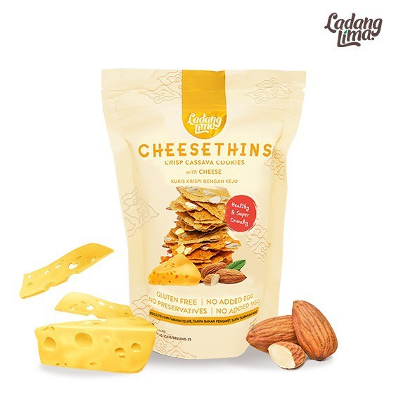 

Ladang Lima Gluten Free CHEESETHINS Healthy Cookies Kue Sehat 80 gr