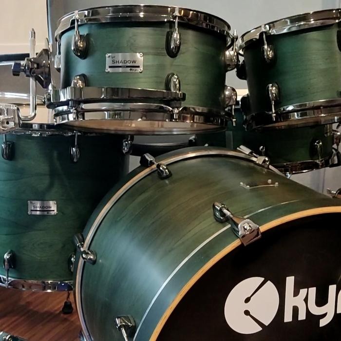 Kyre Nyx Ash Shadow Pandan Green 7 Pcs Drum Set With Hardware
