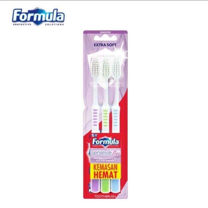 Sikat Gigi Formula Extra Soft Toothbrush Sensitive flex 3 pcs