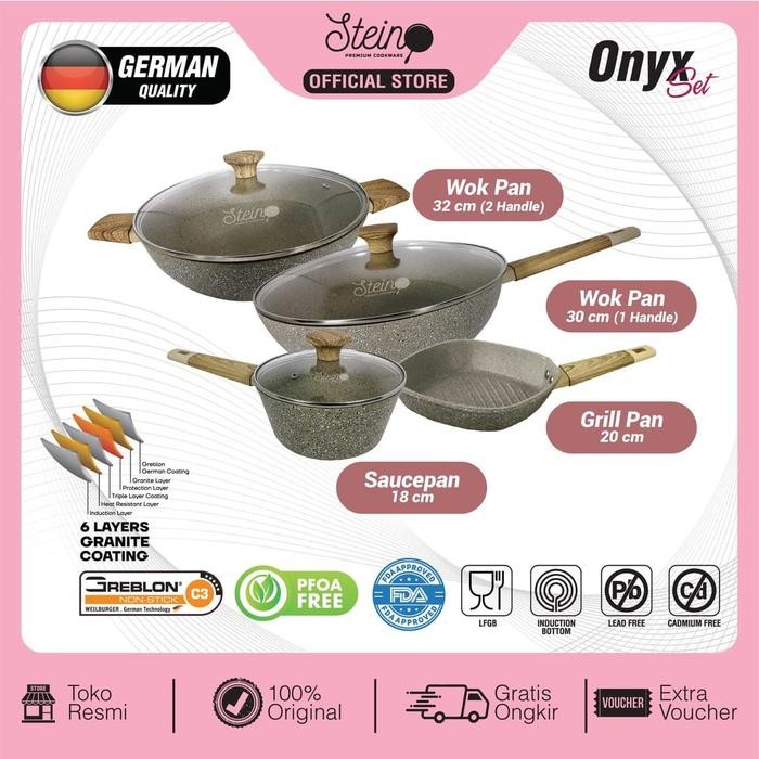Steincookware Stein Onyx Granite Series Complete Set.