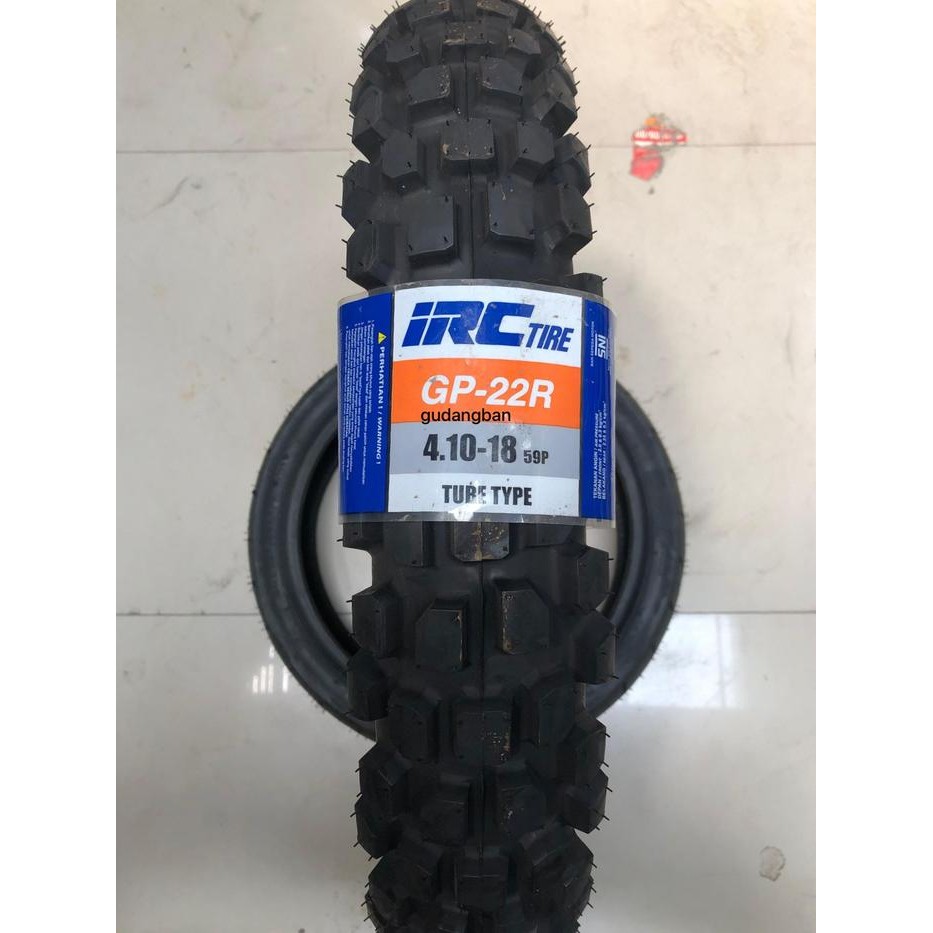 BAN LUAR IRC GP22R 410 18 MOTOR TRAIL KLX CRF CROSS TUBETYPE ORIGINAL QUALITY