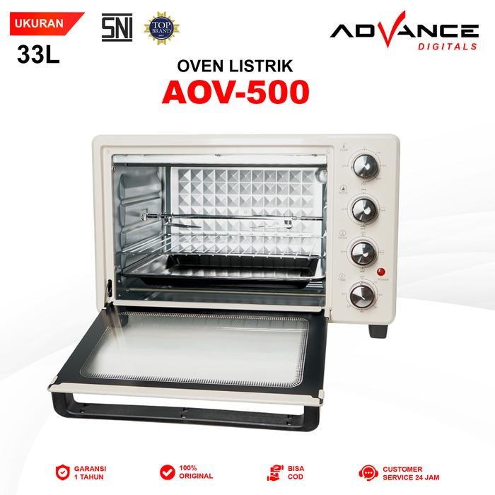 CODAdvance AOV500 Electrik Oven 33L Big Oven Listrik 800W Ayam Bakar 360 rotasi Panggang secara