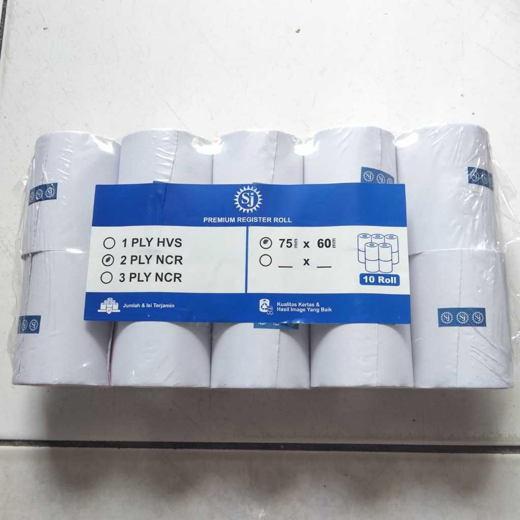 

Kertas Struk Kasir Paper NCR 2 Ply 75x60 MM 10 Roll