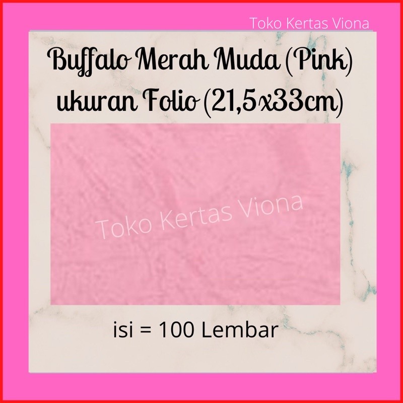 

Bufalo sampul/cover jilid pink F4 210 gram (100 lembar)