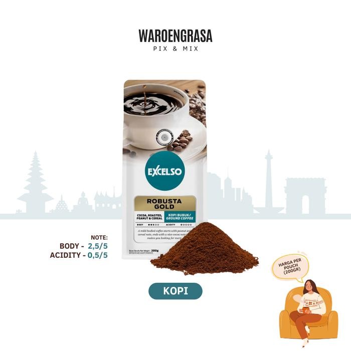 

Excelso Kopi Bubuk - Robusta Gold - 200gr