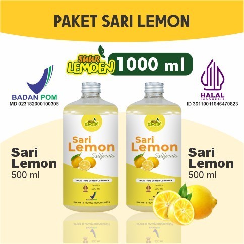 

Sari Lemon Murni California 1L 1000 ml by Suur Lemoen - ULIR 2 X 500ML - PBG