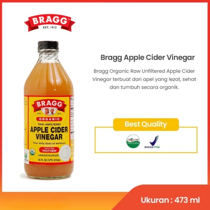 

CUKA APEL ORIGINAL BRAGG (GRATIS ONGKIR) Cuka Apel 250ML,500ML,1L/Cuka Apel Original Buat