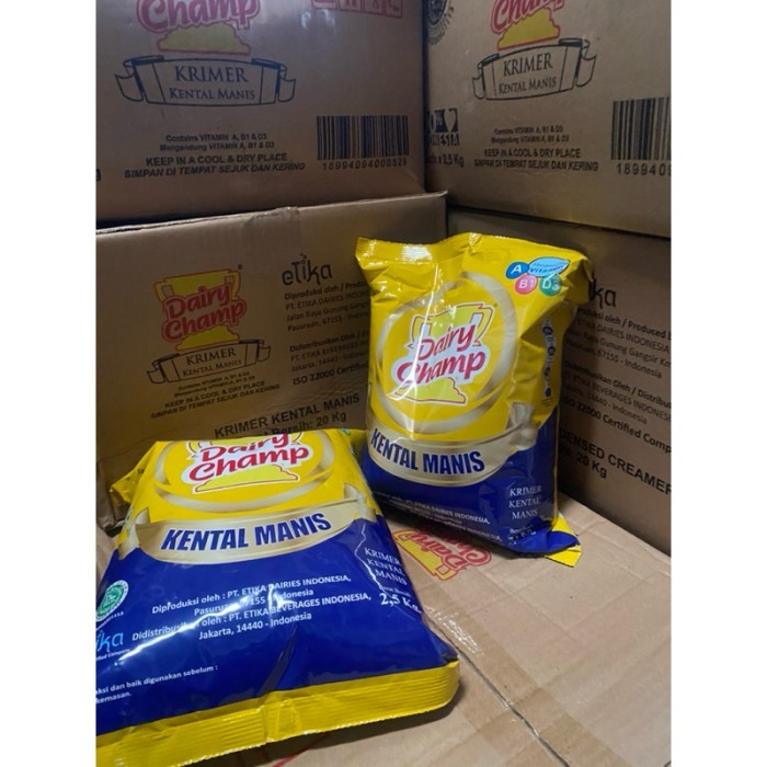 

(Expert) DAIRY CHAMP SUSU KENTAL MANIS kemasan bantal 2.5 kg